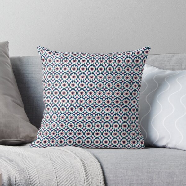 Flower Pattern "Charles" Throw Pillow