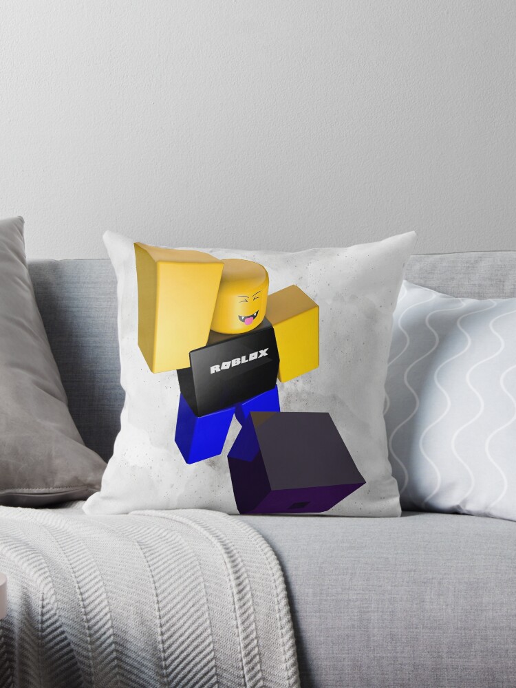 Roblox Noob Avatar Throw Pillow by Cacao Dreams