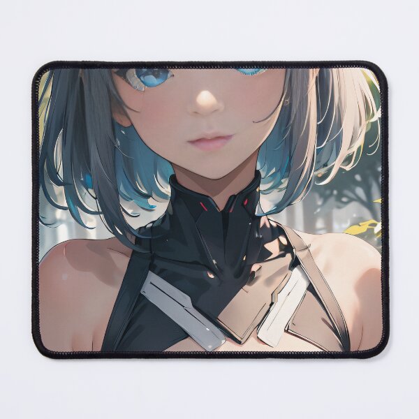Item preview, Vibrant-haired anime girl in a futuristic cyber bodysuit designed and sold by Comethri.