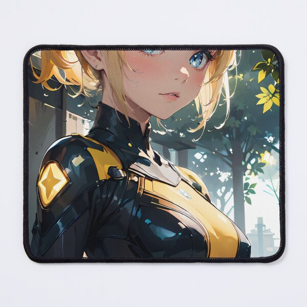 Item preview, Vibrant-haired anime girl in a futuristic cyber bodysuit designed and sold by Comethri.