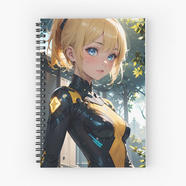 Item preview, Vibrant-haired anime girl in a futuristic cyber bodysuit designed and sold by Comethri.