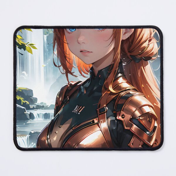 Item preview, Vibrant-haired anime girl in a futuristic cyber bodysuit designed and sold by Comethri.