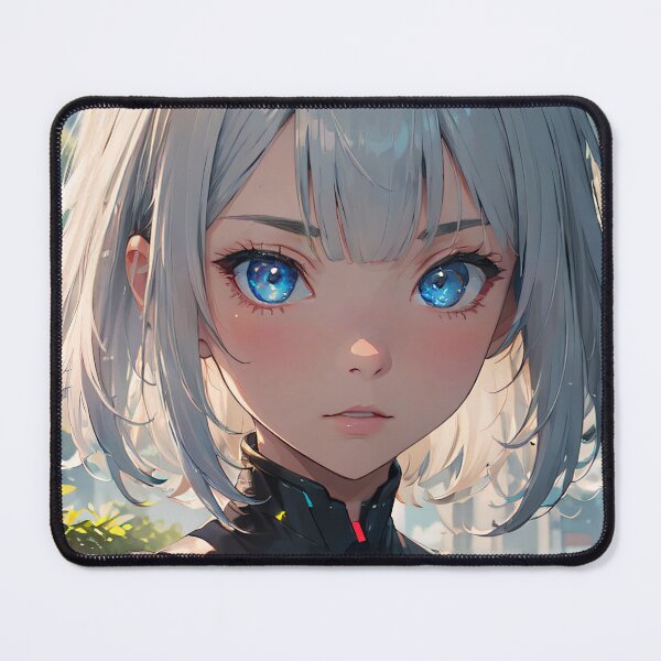 Item preview, Vibrant-haired anime girl in a futuristic cyber bodysuit designed and sold by Comethri.