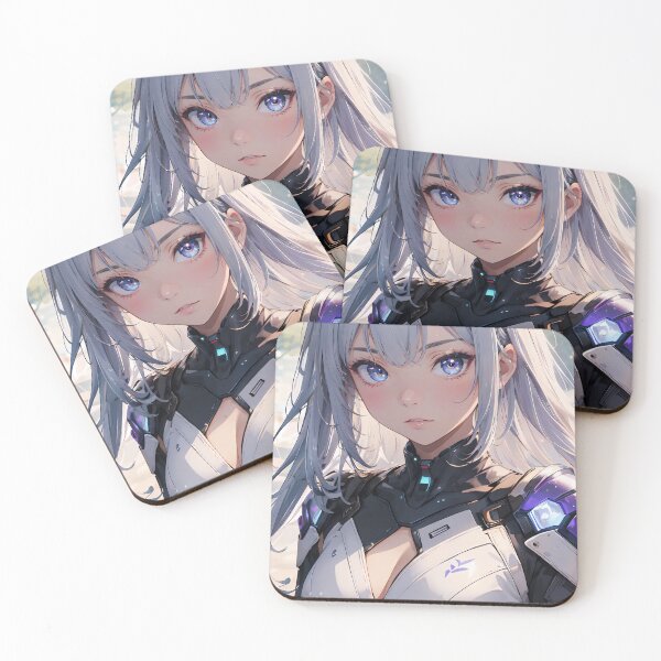 Item preview, Vibrant-haired anime girl in a futuristic cyber bodysuit designed and sold by Comethri.