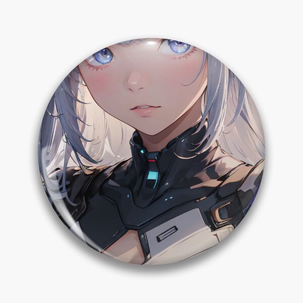 Item preview, Vibrant-haired anime girl in a futuristic cyber bodysuit designed and sold by Comethri.
