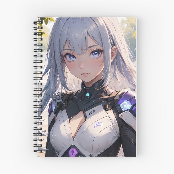 Item preview, Vibrant-haired anime girl in a futuristic cyber bodysuit designed and sold by Comethri.