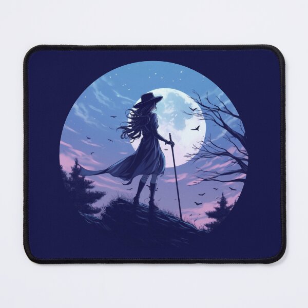 Item preview, Mysterious Girl Traveler Staring into the Forest designed and sold by Etheon & Friends.