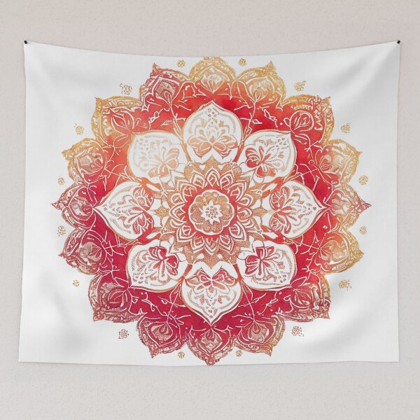 Item preview, Red and gold mandala. Zen Art designed and sold by DO-artbyDeliaO.