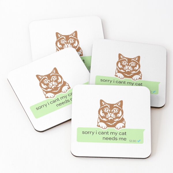 Item preview, sorry i cant my cat needs me, Bubble chat designed and sold by Random  Fandom.