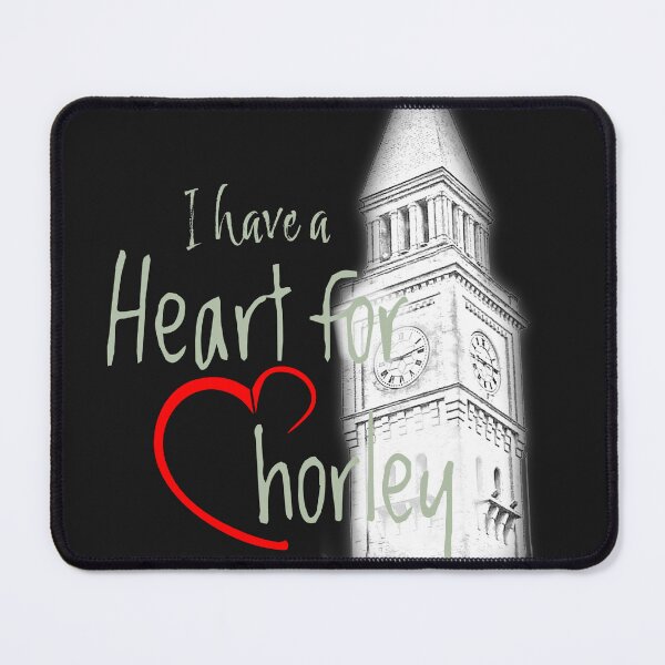 Item preview, I have a Heart for Chorley inc Town hall clock for dark backgrounds designed and sold by HeartforChorley.