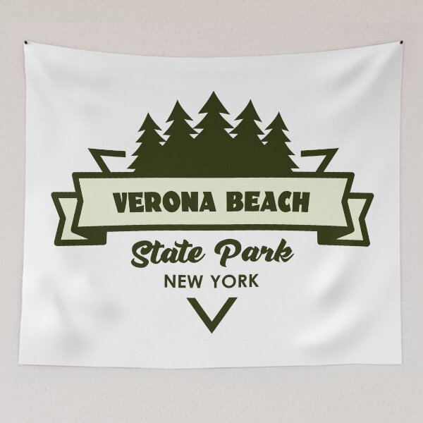 Item preview, Verona Beach State Park New York Trees And Ribbon designed and sold by bivenart.