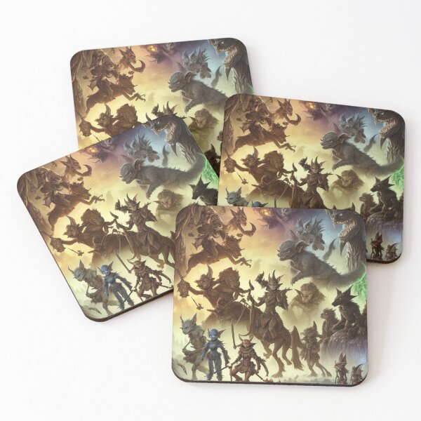 Item preview,  Fantasy creatures Goblins Trolls Fairies beautiful poster artwork designed and sold by Vintage Designs +.
