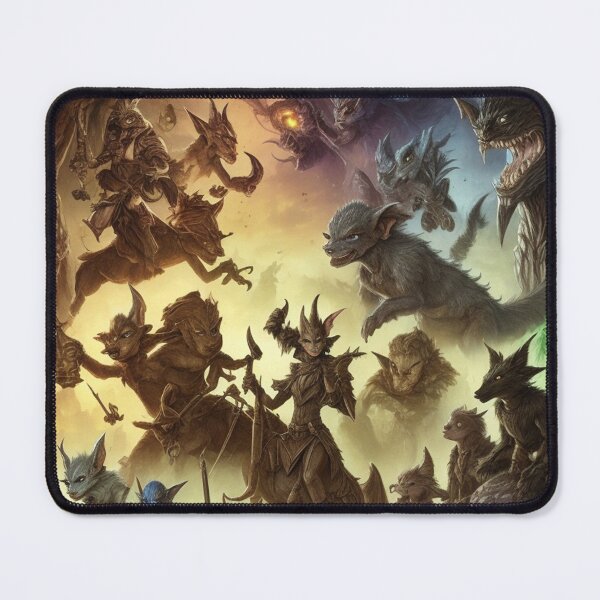Item preview,  Fantasy creatures Goblins Trolls Fairies beautiful poster artwork designed and sold by Vintage Designs +.