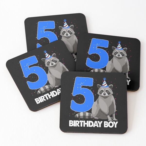 Item preview, Birthday Boy 5 Raccoon designed and sold by tuonglai13.