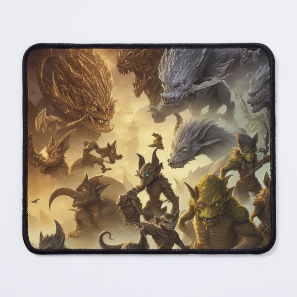 Item preview, Fantasy creatures Goblins Trolls Fairies beautiful poster artwork designed and sold by Vintage Designs +.