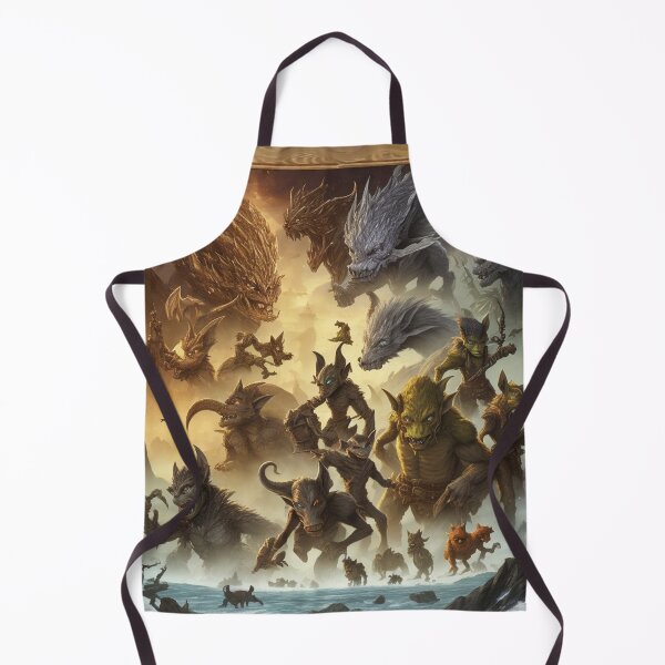Item preview, Fantasy creatures Goblins Trolls Fairies beautiful poster artwork designed and sold by Vintage Designs +.
