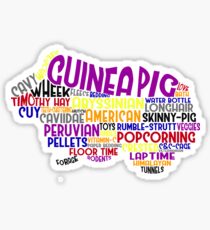 Guinea Pig Word Cloud Sticker