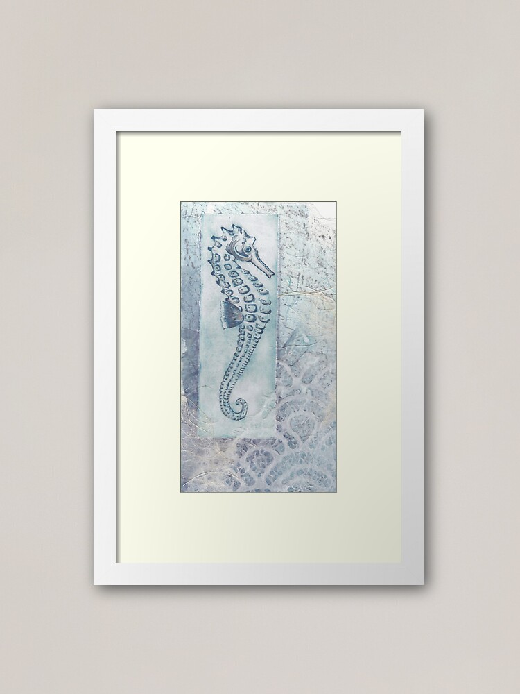 "Seahorse " Framed Art Print for Sale by LisaLeQuelenec Redbubble