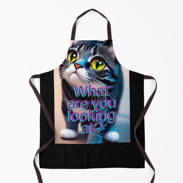 Item preview, Cute cat: What are you looking at? designed and sold by Tw1nsAIArt.
