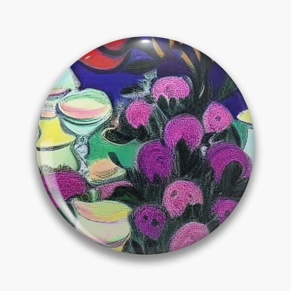 Item preview, impressionist purple flowers designed and sold by shabadakid.