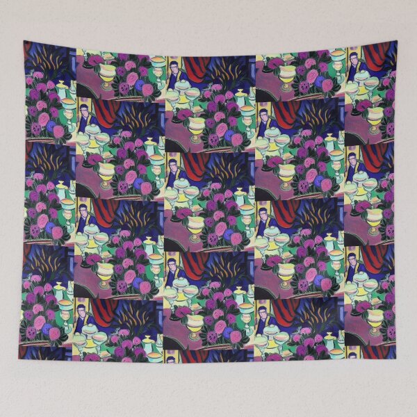 Item preview, impressionist purple flowers designed and sold by shabadakid.