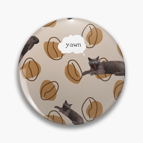 Item preview, yawning cat designed and sold by Ami0280.