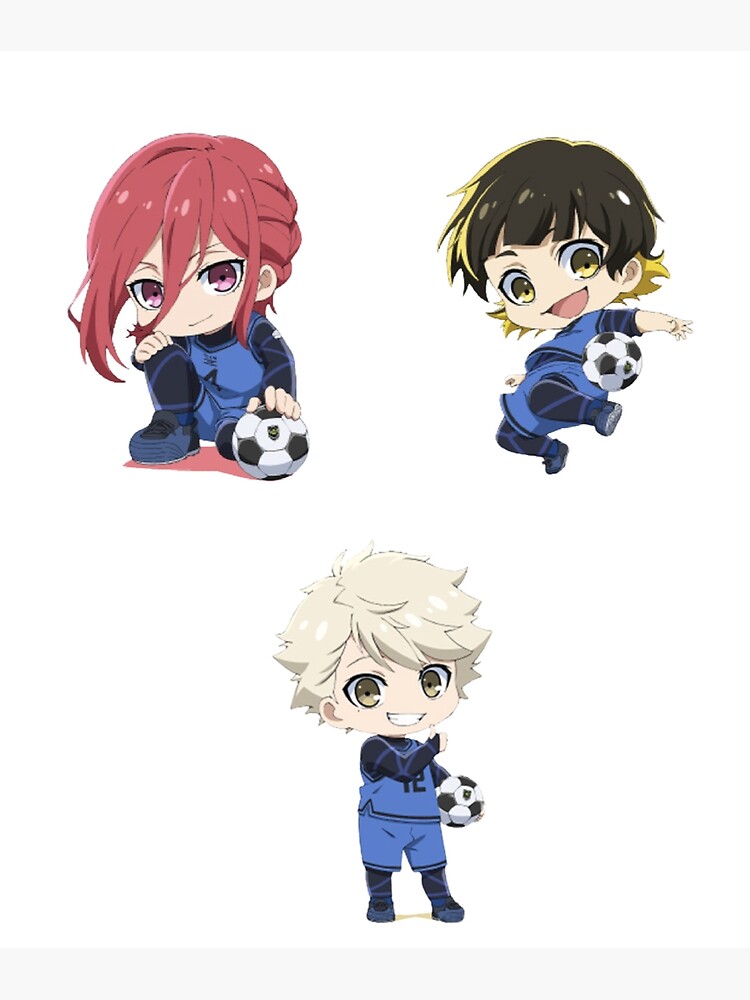 Nagi Bachira Chigiri CHIBI Blue Lock x3 Poster for Sale by