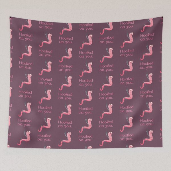 Item preview, Hooked On You. Funny Worm Fishing Lover designed and sold by Rebel-Design.