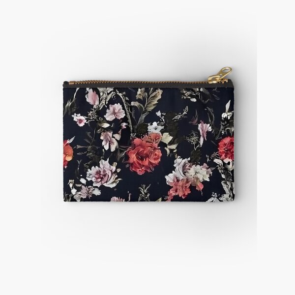 Item preview, Mid Century Modern Dark Royal Red and Soft White Pink Flowers designed and sold by RicsArtistry.