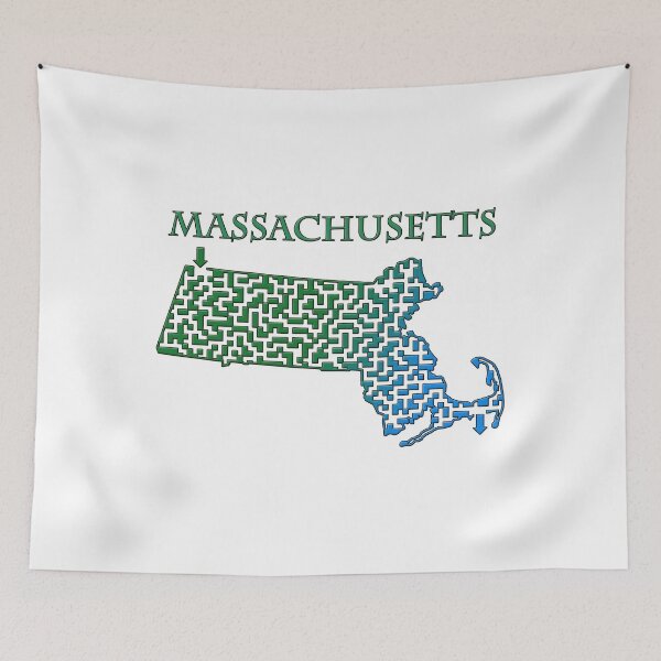 Item preview, State of Massachusetts Colorful Maze designed and sold by gorff.