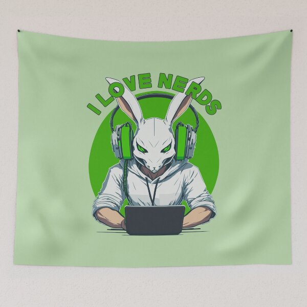 Aperçu de l'œuvre J'aime les nerds créée et vendue par RockBeeDesigns.