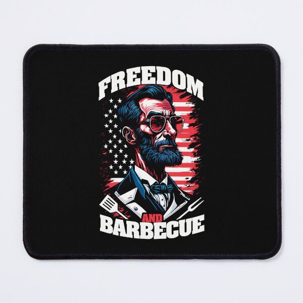 Item preview, Freedom And Barbecue Lincoln 4th of July BBQ USA Flag designed and sold by GrandeDuc.