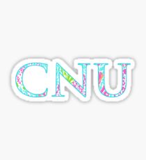 Christopher Newport University Letters (Let's Cha Cha Print) Sticker