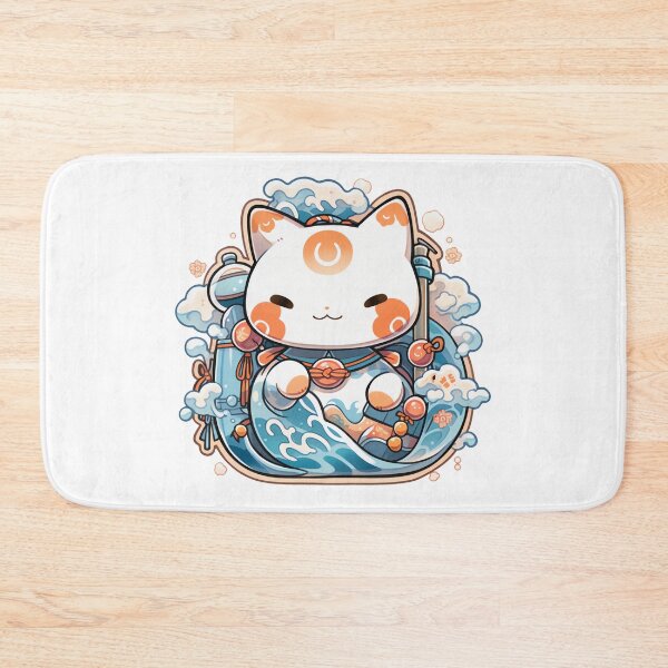 Item preview, Cute Kawaii Sea Manekineko Cat designed and sold by CozyKawaiiArt.