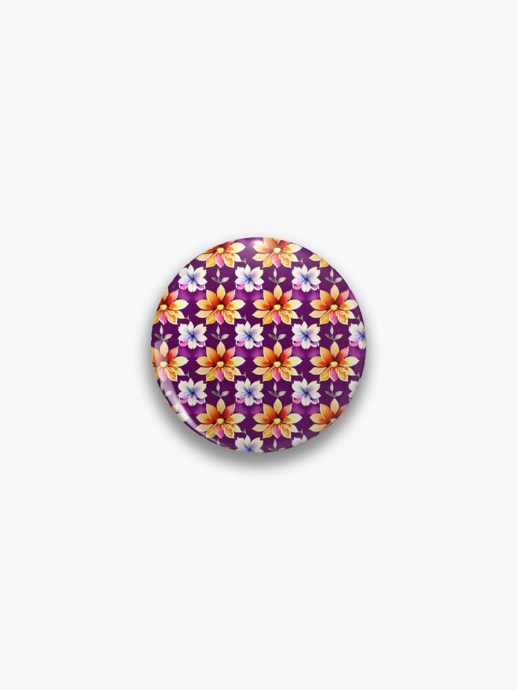 Thumbnail 1 of 3, Pin, Flower Pattern "Travis" designed and sold by Patterns For Products.