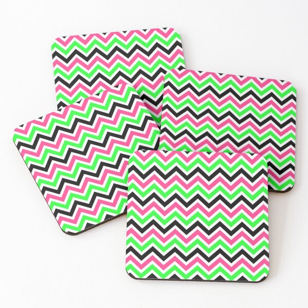 Item preview, Green Pink Chevron Pattern designed and sold by Aetherier.