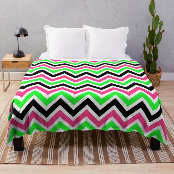 Aperçu de l'œuvre Motif Chevron Rose Vert créée et vendue par Aetherier.
