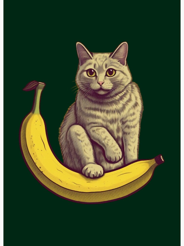 I draw the angry cat no banana meme Photographic Print for Sale