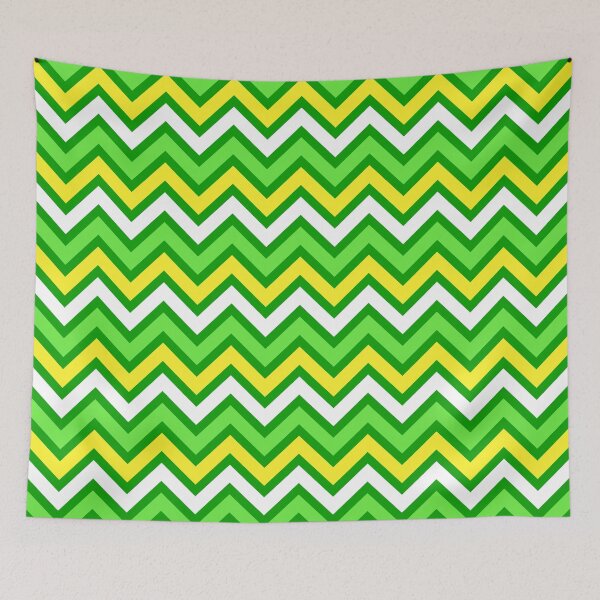 Artikelvorschau, Grün-gelbes Chevron-Muster entworfen und verkauft von Aetherier.