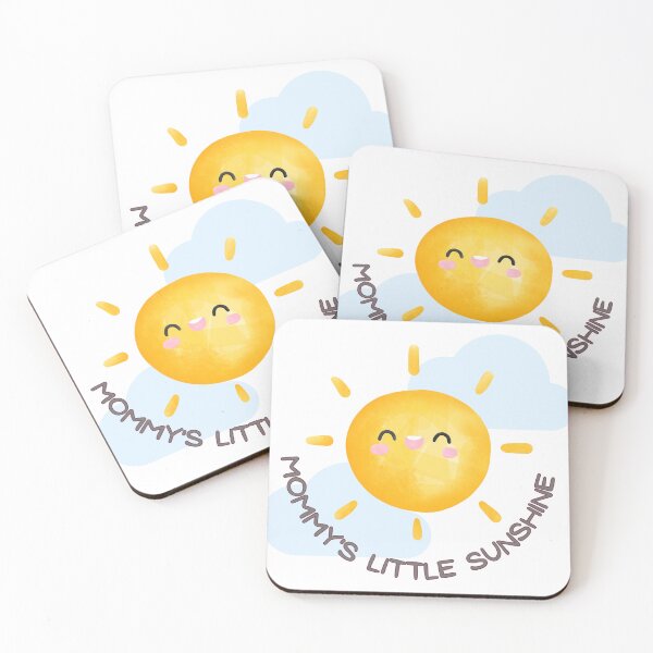 Item preview, Mommy's Little Sunshine - Sun Smiling with Clouds Print designed and sold by SchmancyPrints.