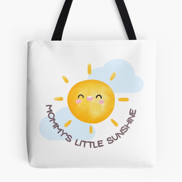 Item preview, Mommy's Little Sunshine - Sun Smiling with Clouds Print designed and sold by SchmancyPrints.