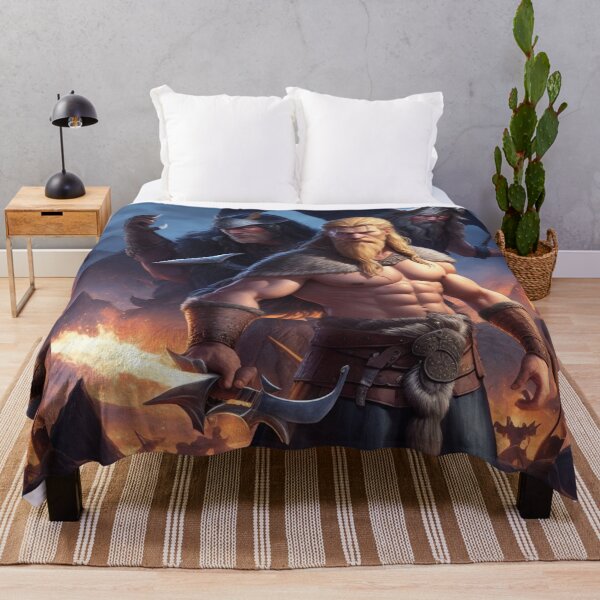 Item preview, Viking barbarians cool fantasy poster art designed and sold by Vintage Designs +.