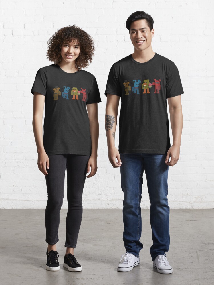 Five Nights At Freddy's Full Cast Boy's Heather Grey T-shirt-Medium 