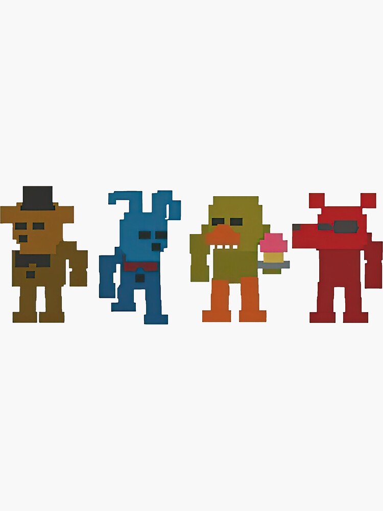 Five Nights at Freddys - Mini-Game Sprites - Set 1 Sticker for Sale by  Retr8bit