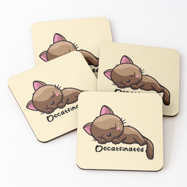 Item preview, Decatfinated - Decaf Coffee Cat designed and sold by Laura-D-Art.