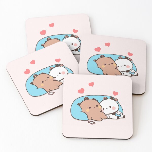 Item preview, Bubu and Dudu | Cute Bear Couple | Panda Yier | Bubu Brownie Bear Sticker designed and sold by valeriehsin.