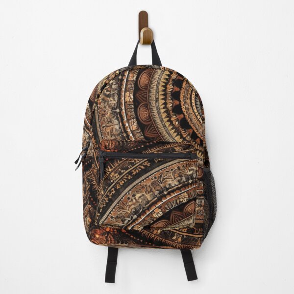 Item preview, brown circular design background, in the style of kaleidoscopic designs designed and sold by PinkPinkArts.