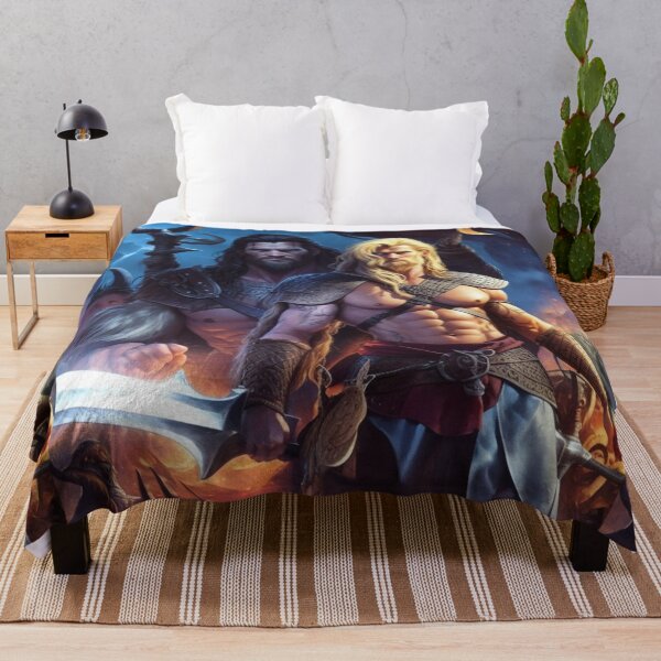 Item preview, Viking barbarians cool fantasy poster art designed and sold by Vintage Designs +.