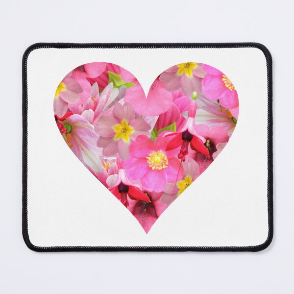 Item preview, Pink Flowers Heart Design. Vibrant Romantic Valentine Theme. designed and sold by origoo.