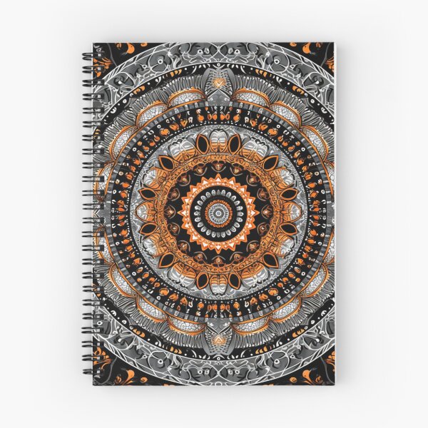 Item preview, orange silver gold circular design background, in the style of kaleidoscopic designs, light violet designed and sold by PinkPinkArts.